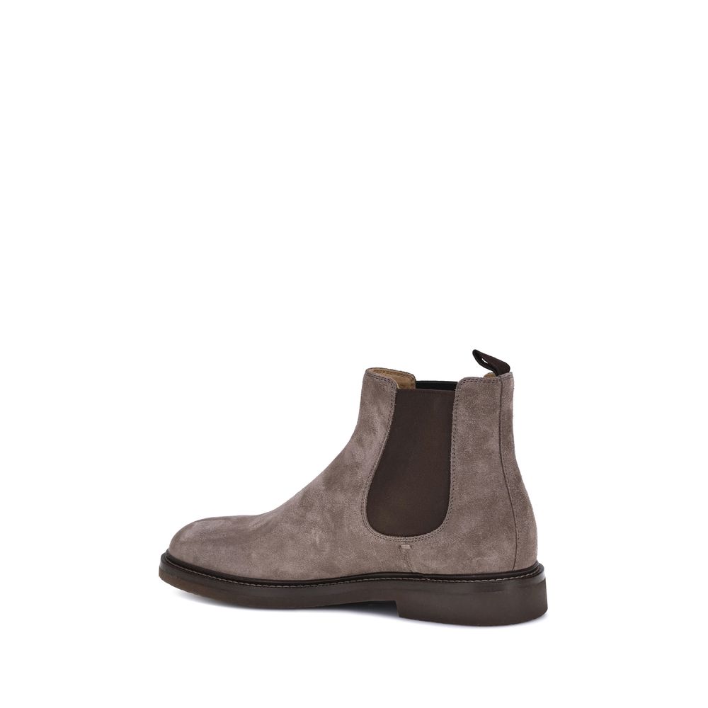 Botine din piele intoarsa Brunello Cucinelli