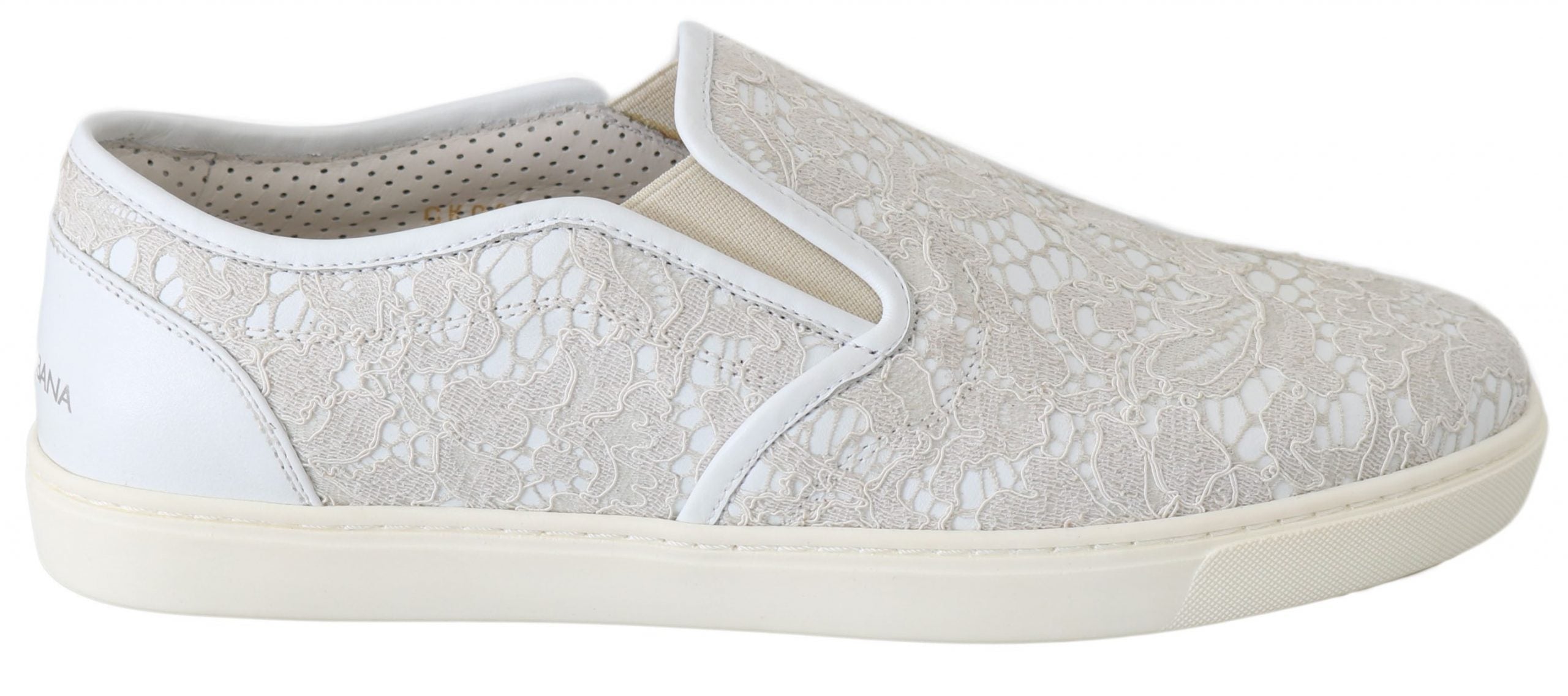 Mocasini eleganți Dolce &amp; Gabbana Off White pentru femei
