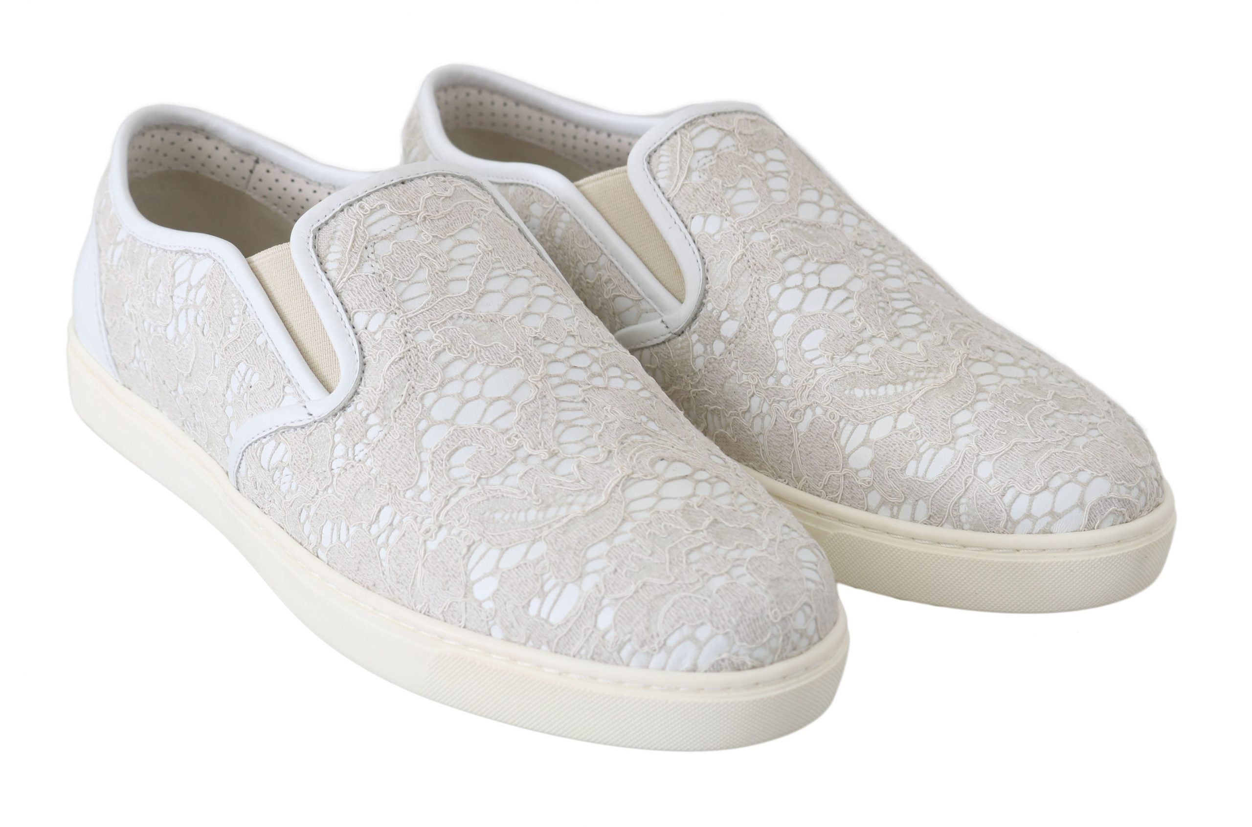 Mocasini eleganți Dolce &amp; Gabbana Off White pentru femei
