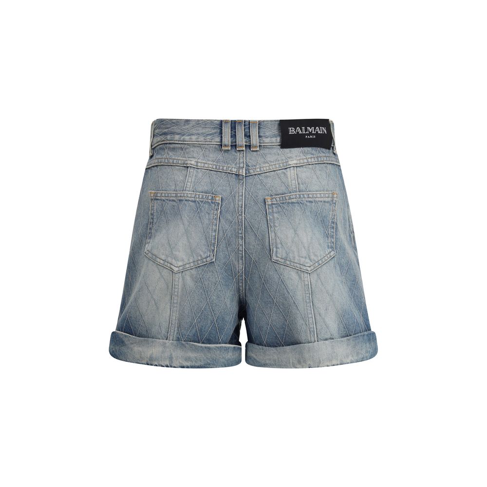 Pantaloni scurți din denim Balmain