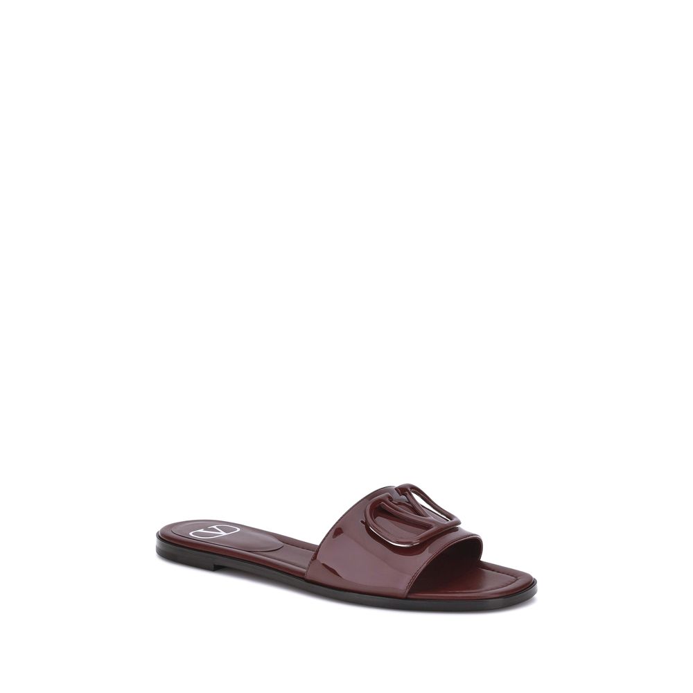 Valentino Garavani VLogo Slide-Sandalen aus Lackleder