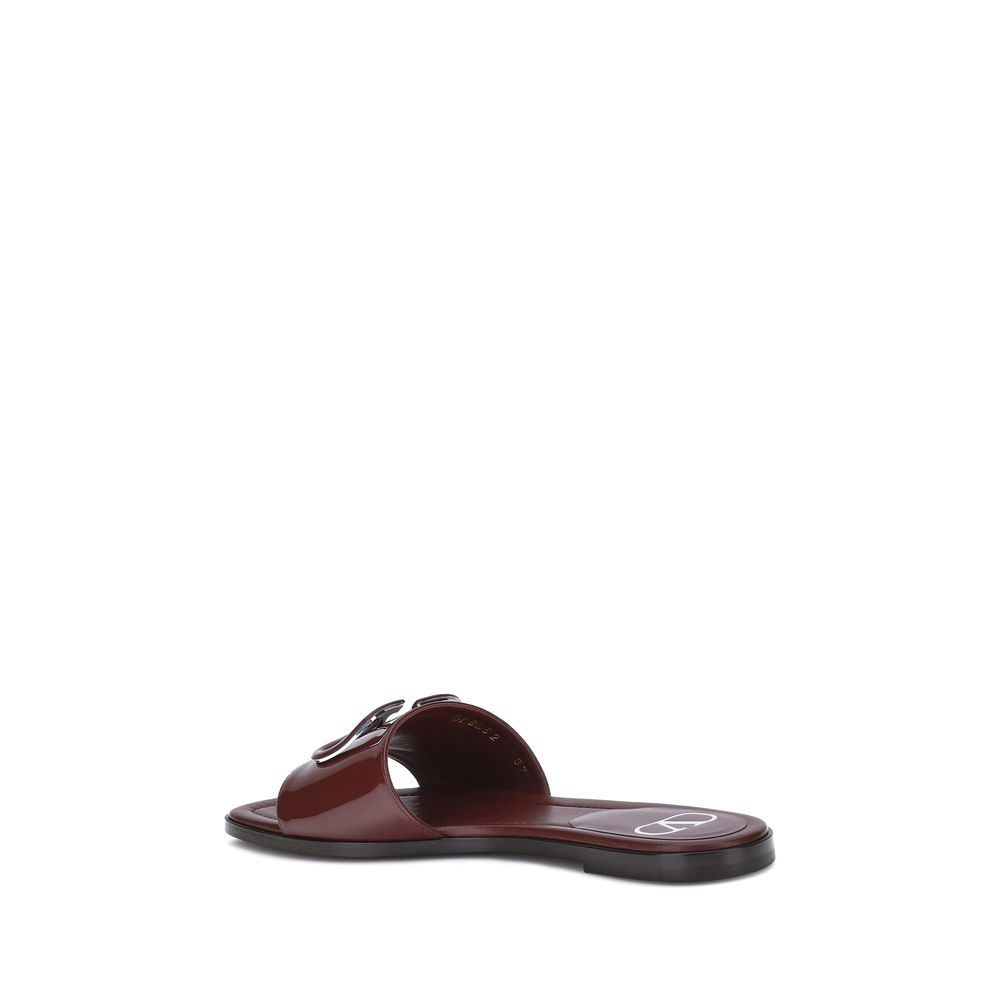 Valentino Garavani VLogo Slide-Sandalen aus Lackleder