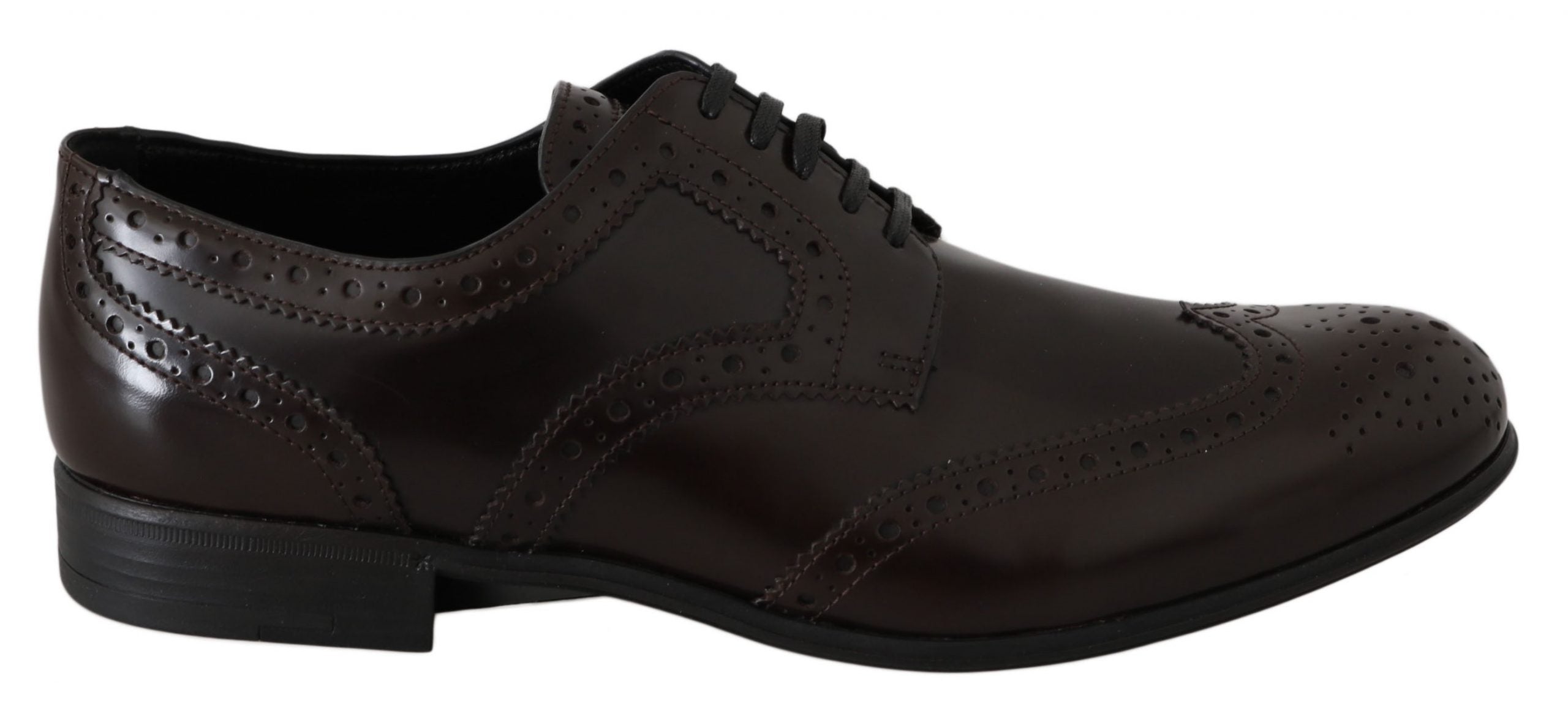 Dolce &amp; Gabbana Elegante Oxford-Ballerinas aus braunem Leder