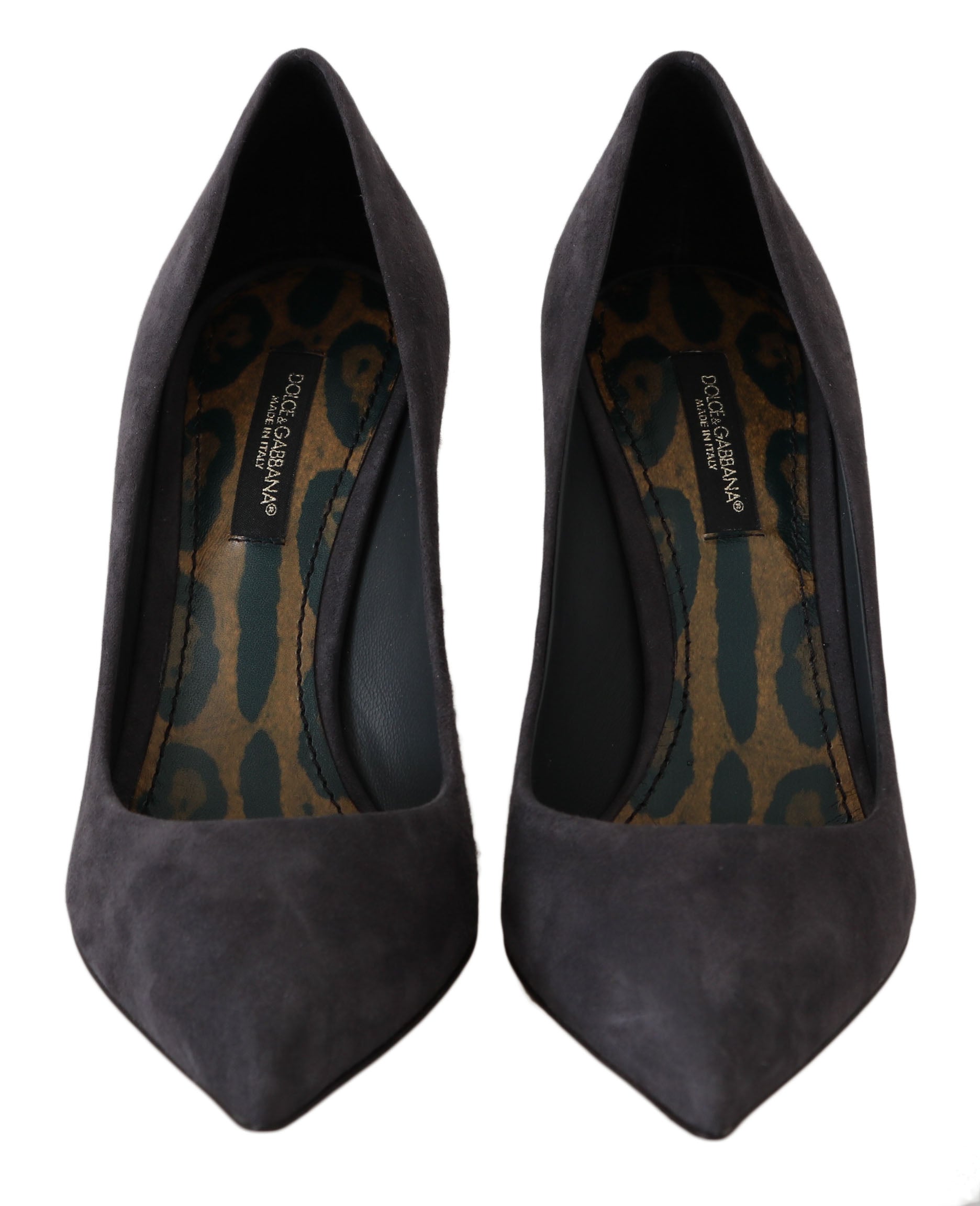 Dolce &amp; Gabbana Elegante graue Wildleder-Stiletto-Pumps