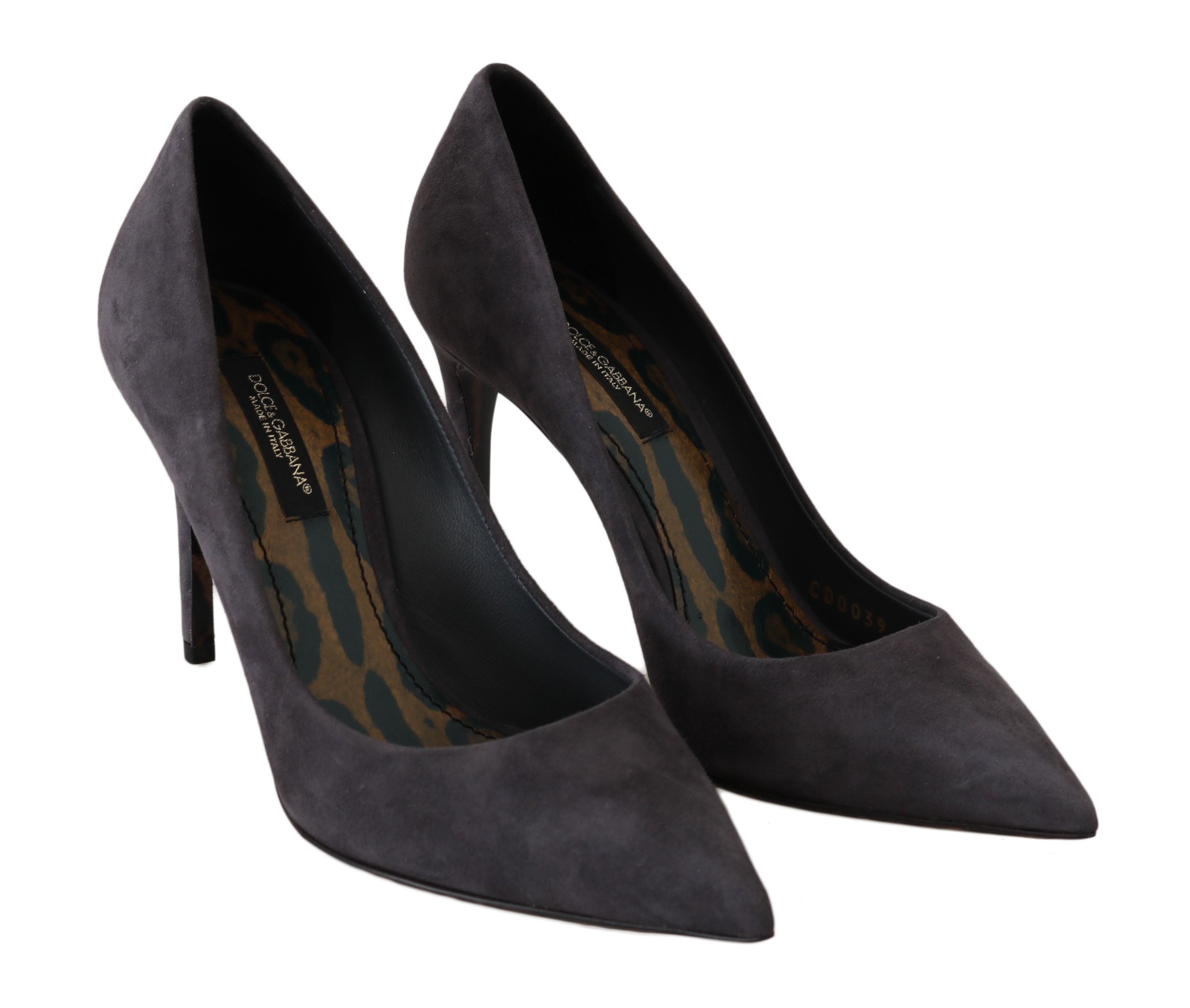 Dolce &amp; Gabbana Elegante graue Wildleder-Stiletto-Pumps