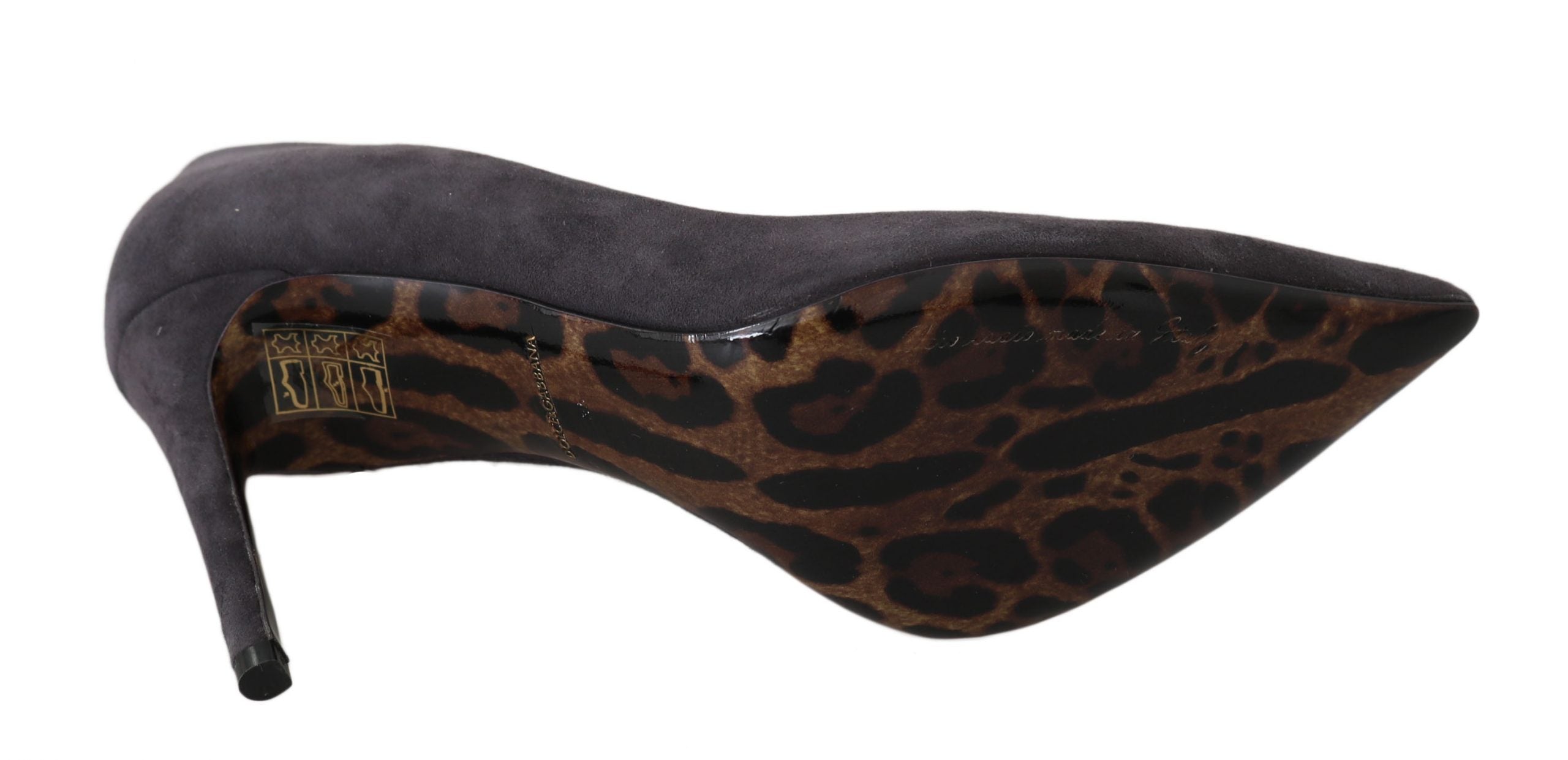 Dolce &amp; Gabbana Elegante graue Wildleder-Stiletto-Pumps