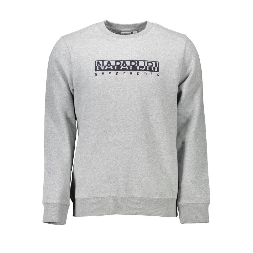 Napapijri Herrenpullover aus grauer Baumwolle
