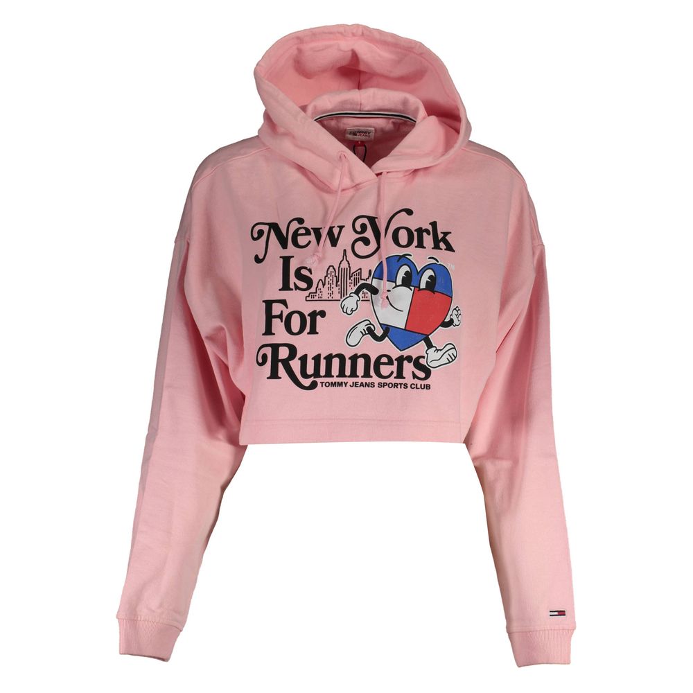 Tommy Hilfiger – Rosafarbener Baumwollpullover für Damen