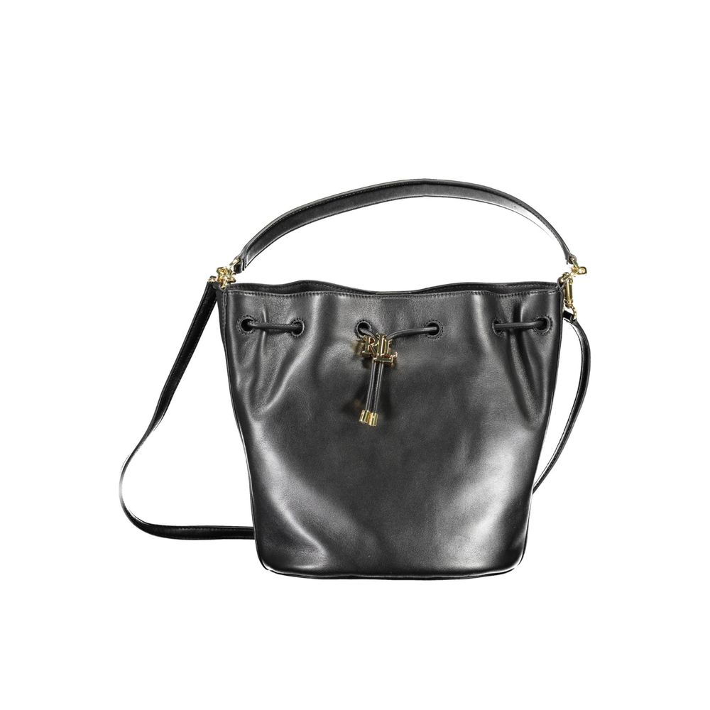 Geantă de mână Ralph Lauren din piele neagră
