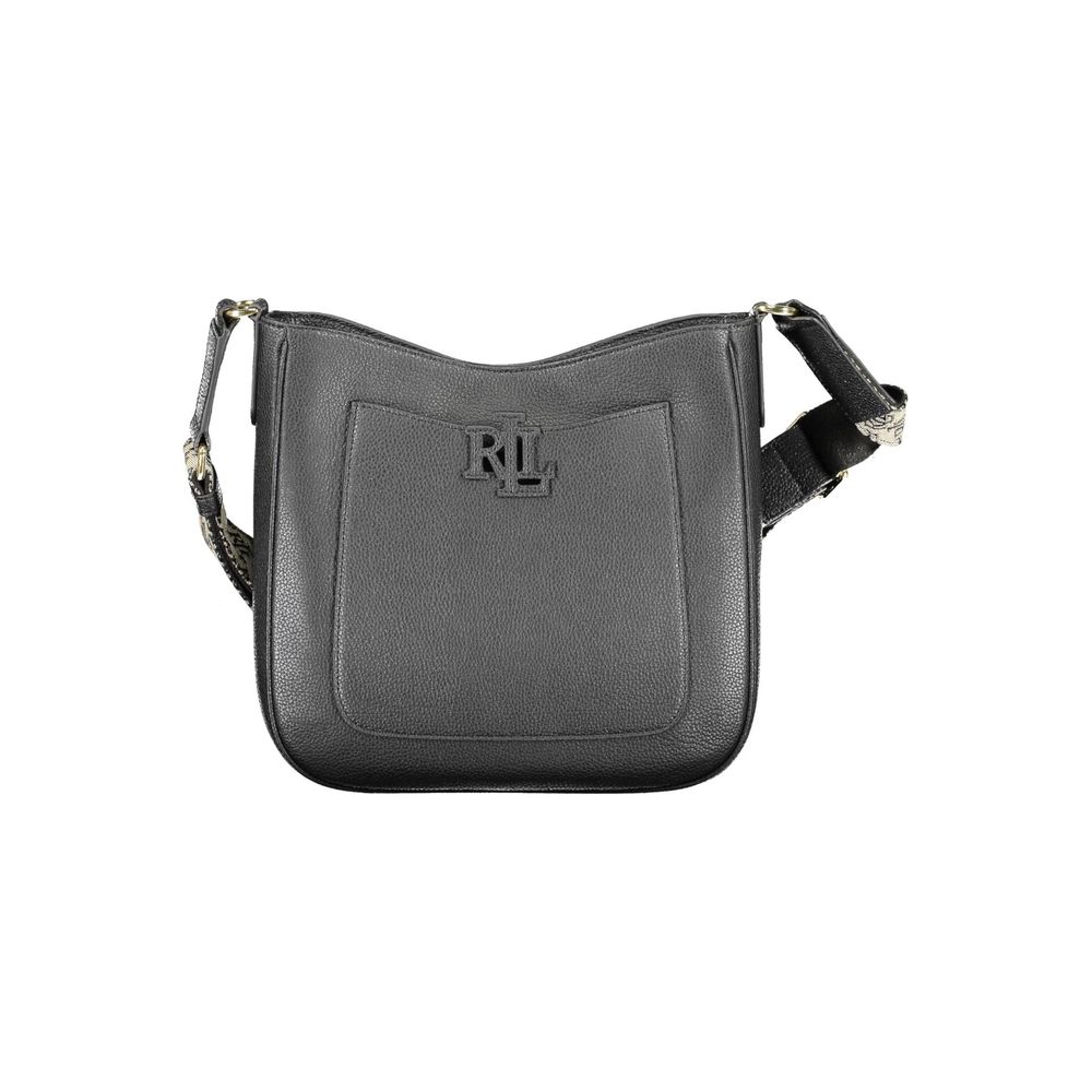 Geantă de mână Ralph Lauren din piele neagră