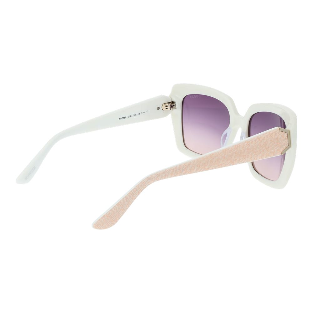 Ochelari de soare Guess albi pentru femei