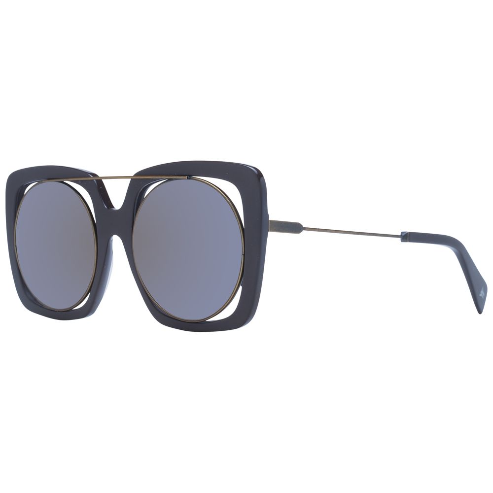 Yohji Yamamoto Braune Unisex-Sonnenbrille