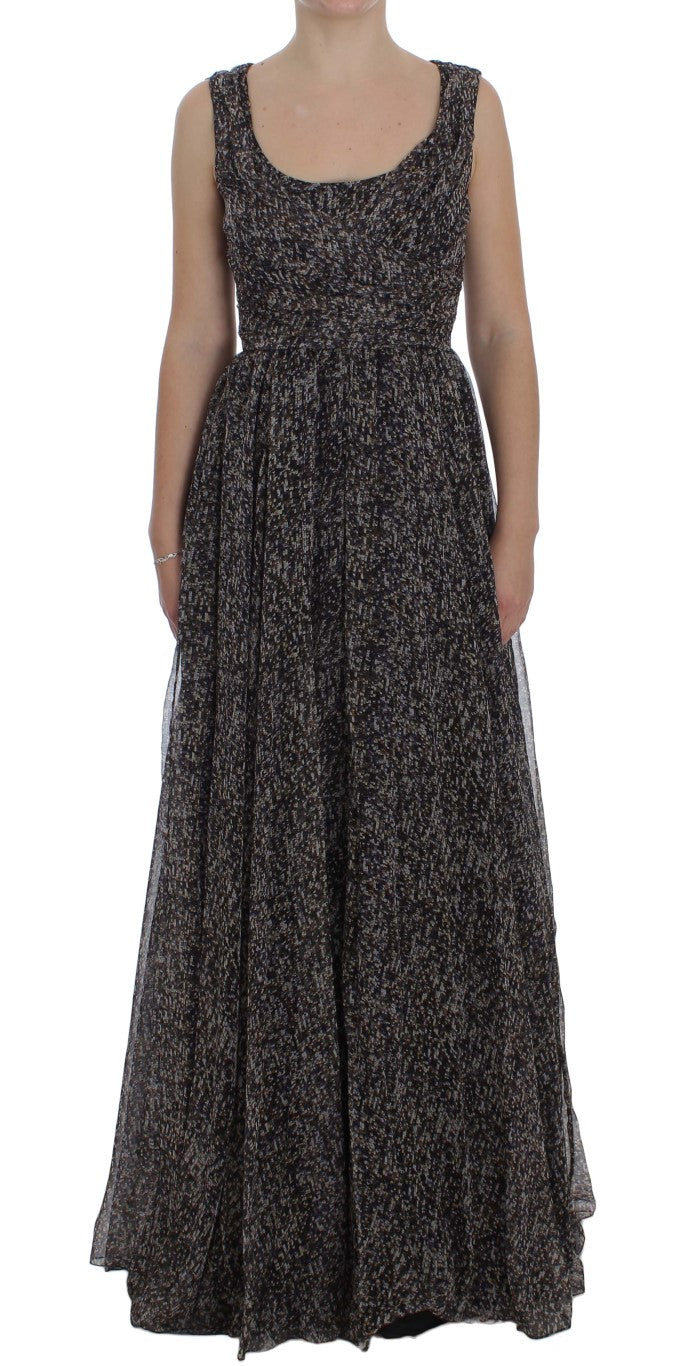Dolce &amp; Gabbana Glamorous Paillettenbesetztes bodenlanges Seidenkleid
