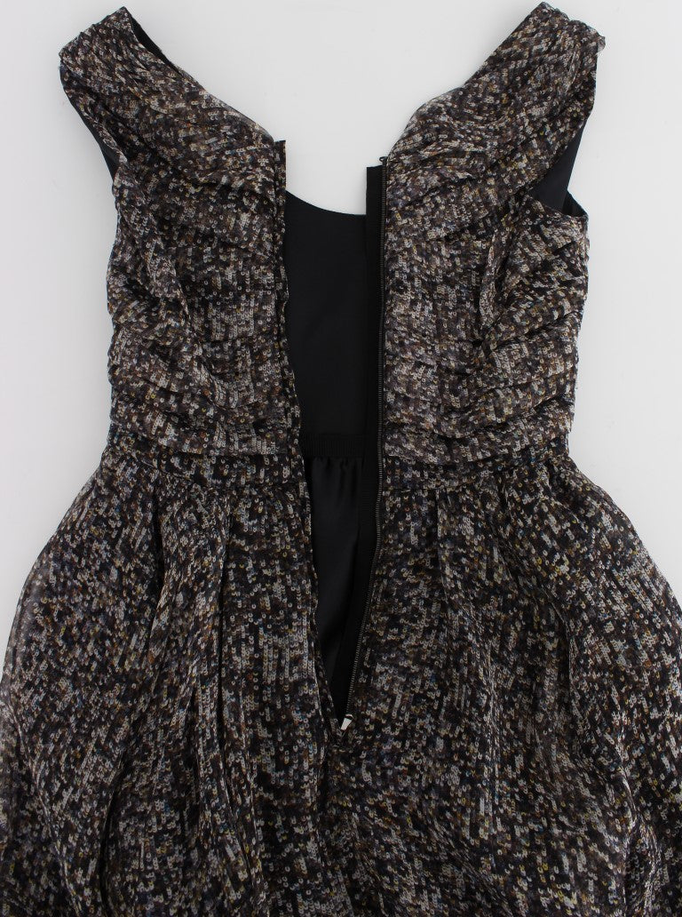 Rochie lungă Dolce &amp; Gabbana Glamorous din mătase cu paiete