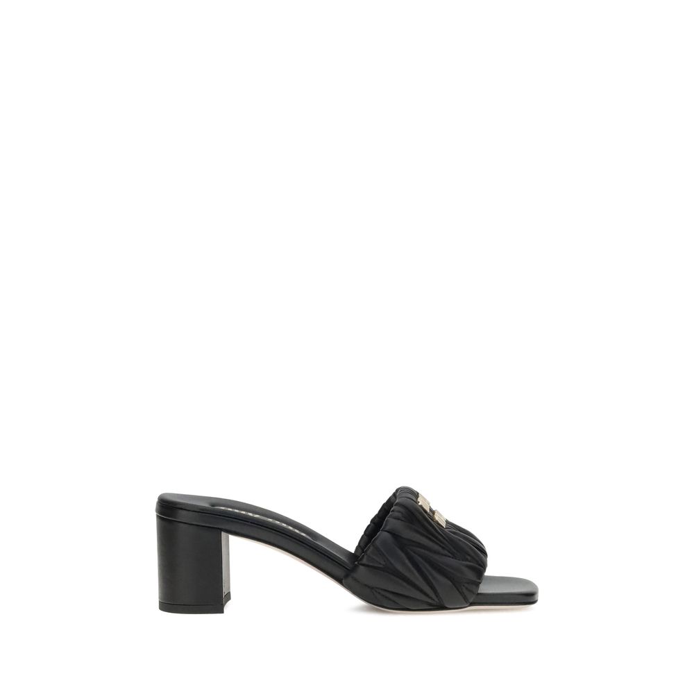 Sandale cu logo Miu Miu
