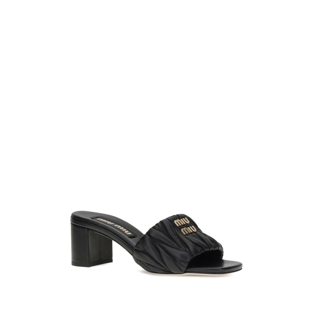 Sandale cu logo Miu Miu