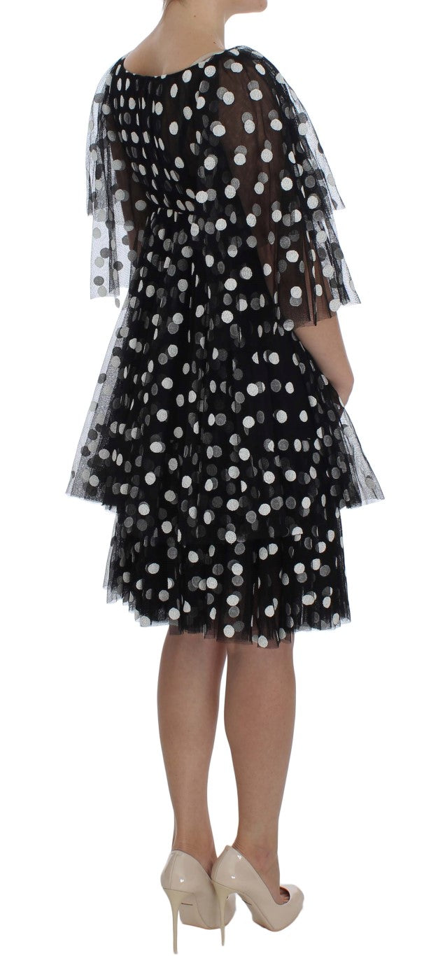 Rochie elegantă cu buline și volane Dolce &amp; Gabbana