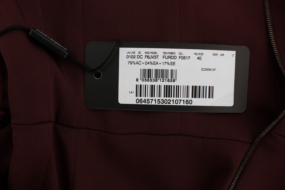 Dolce &amp; Gabbana Elegantes Bordeaux Etuikleid