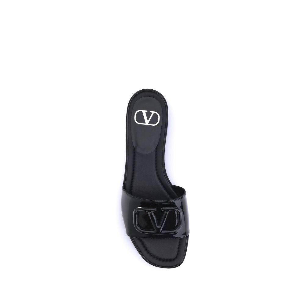Valentino Garavani VLogo Slide-Sandalen aus Lackleder