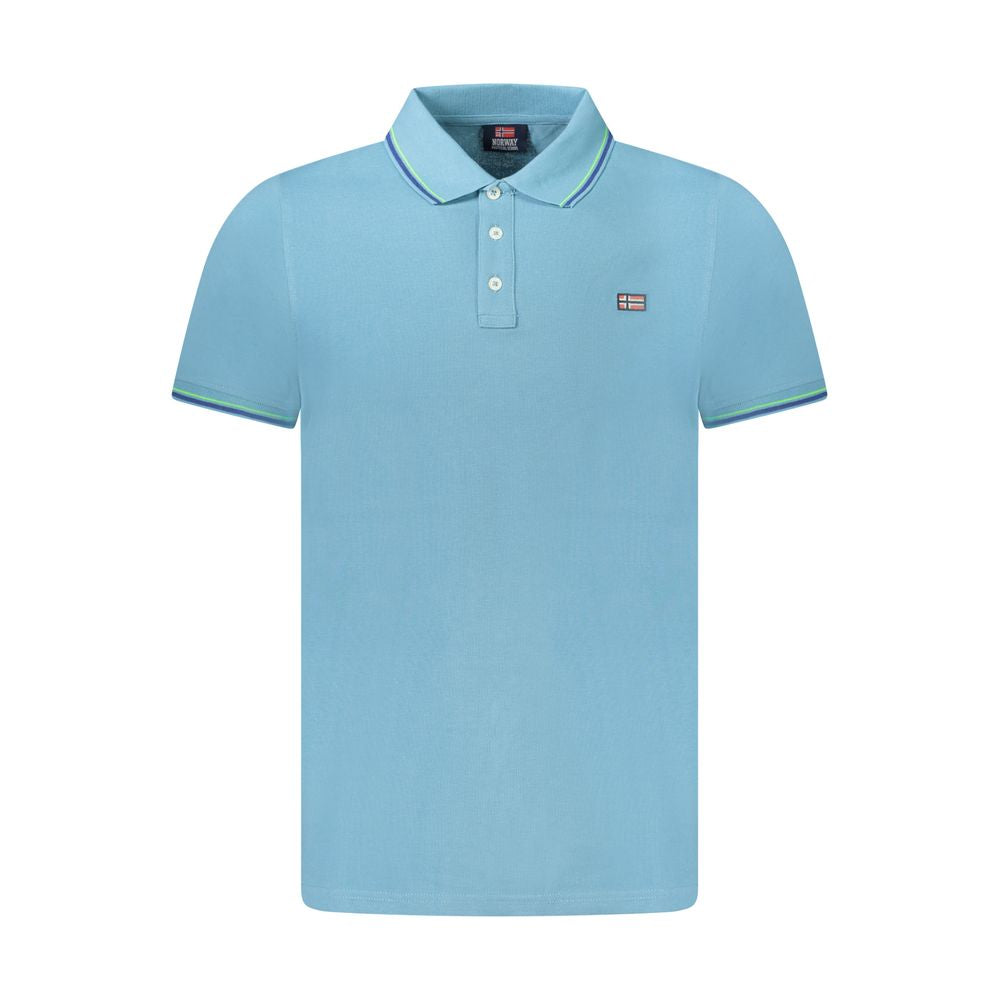 Norway 1963 Blue Cotton Men Polo Shirt