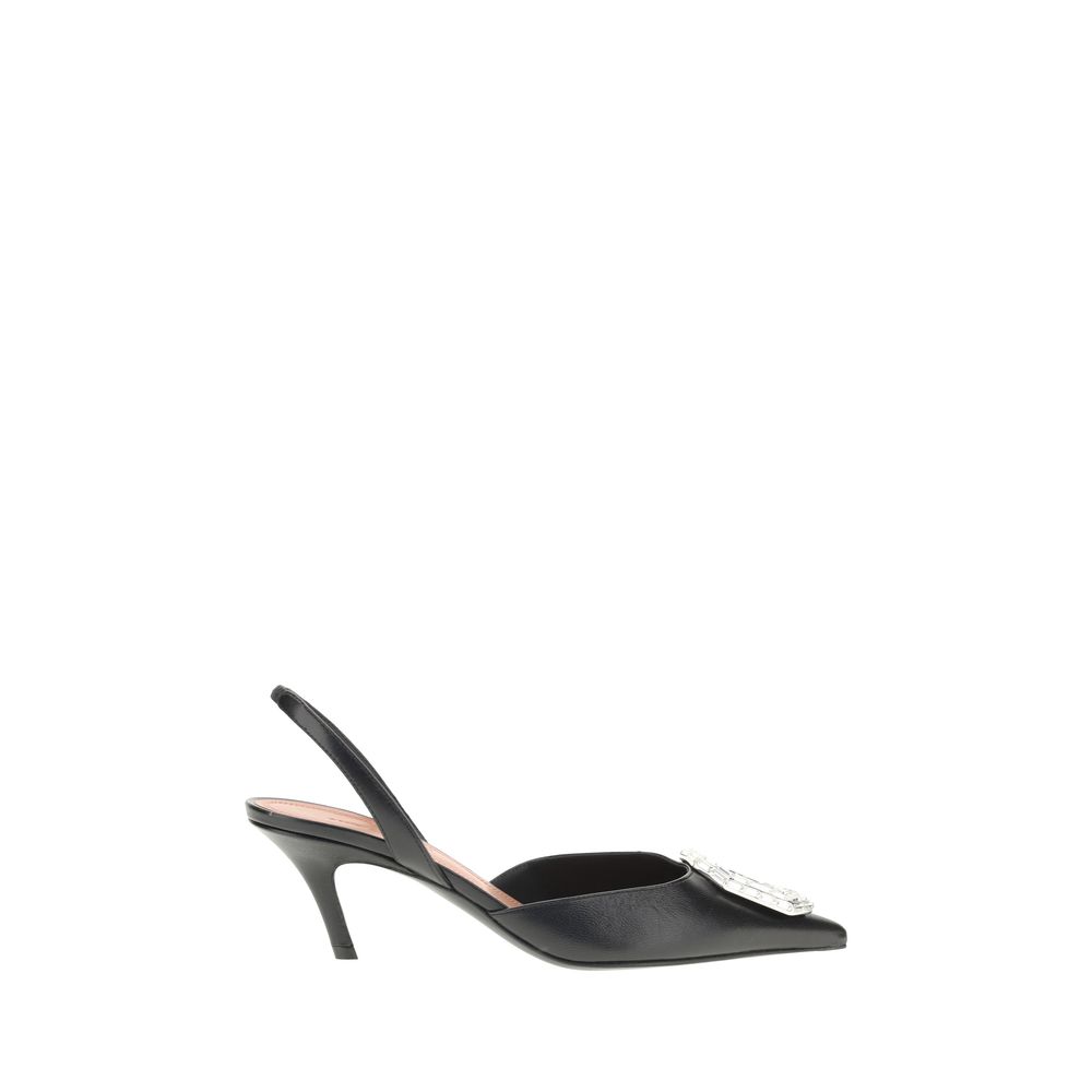 Amina Muaddi Slingback-Pumps aus Leder