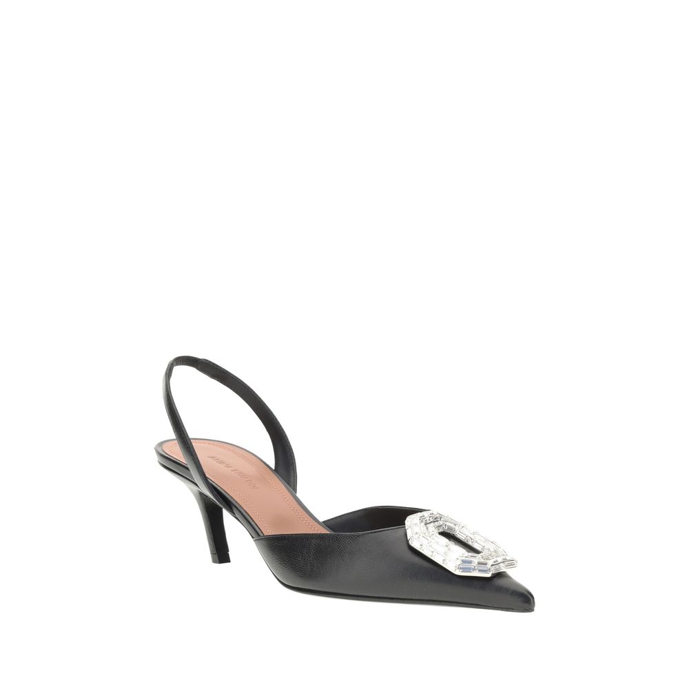 Amina Muaddi Slingback-Pumps aus Leder