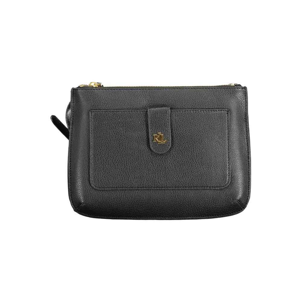 Geantă de mână Ralph Lauren din piele neagră