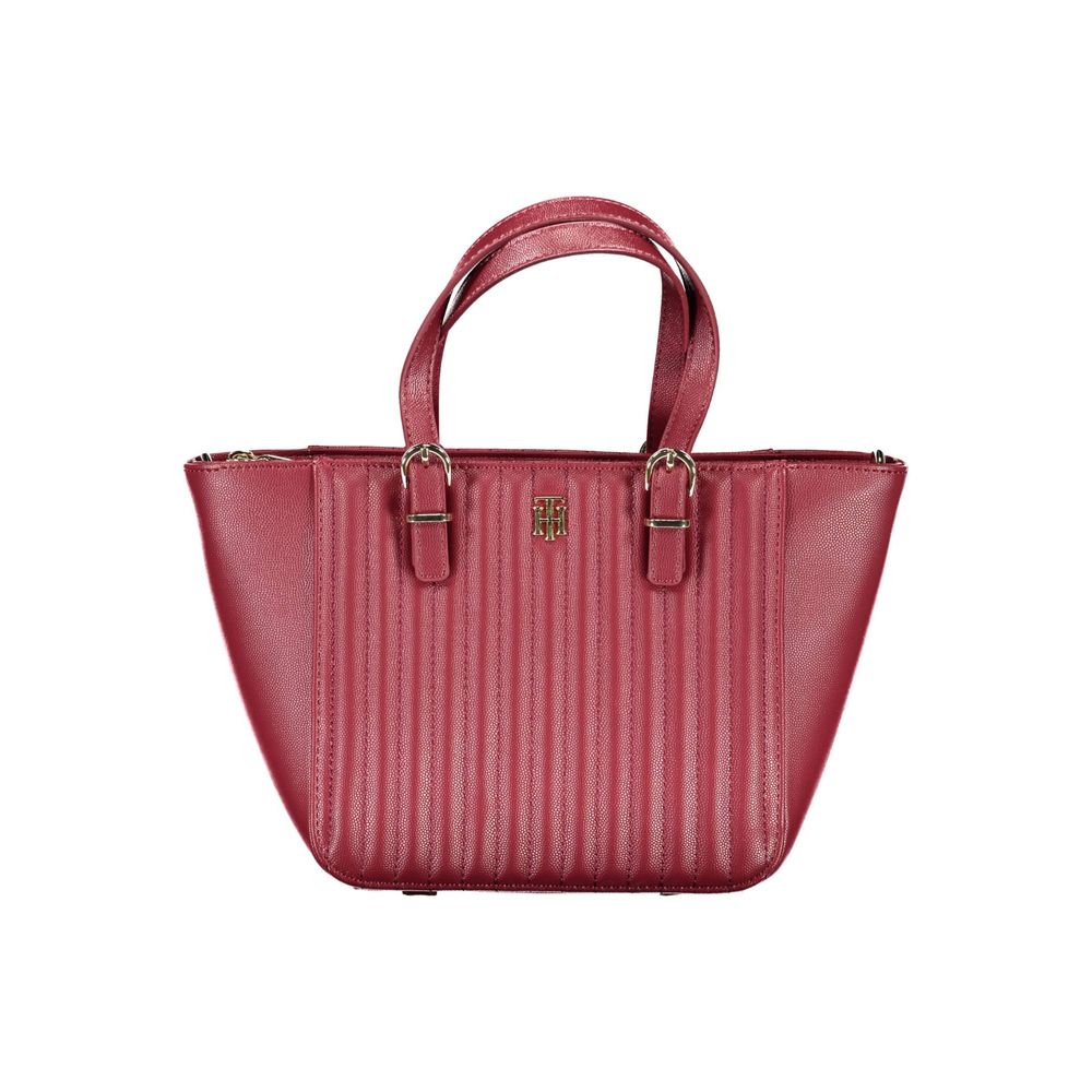 Geantă de mână Tommy Hilfiger roșie din polietilenă