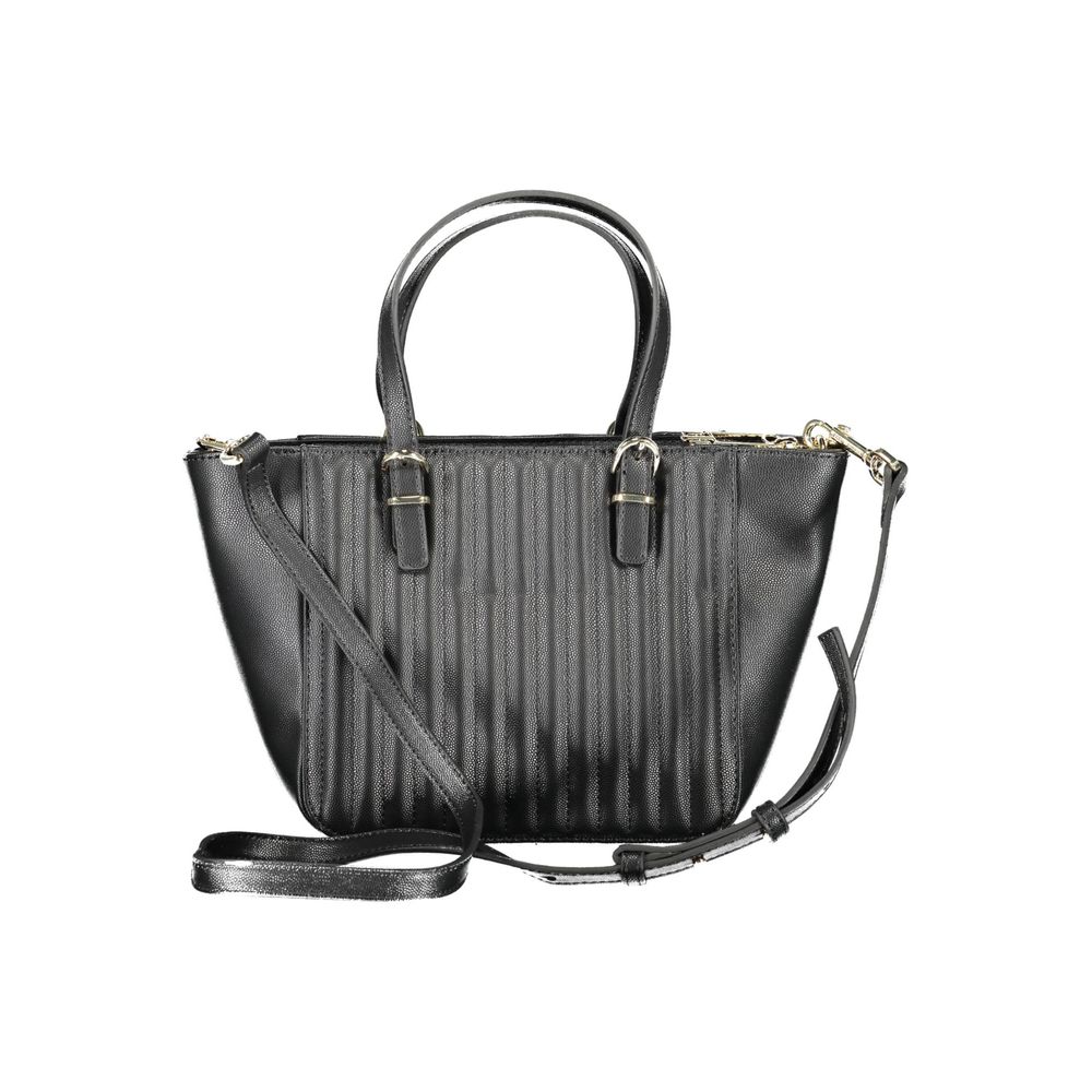 Geantă de mână Tommy Hilfiger neagră din polietilenă