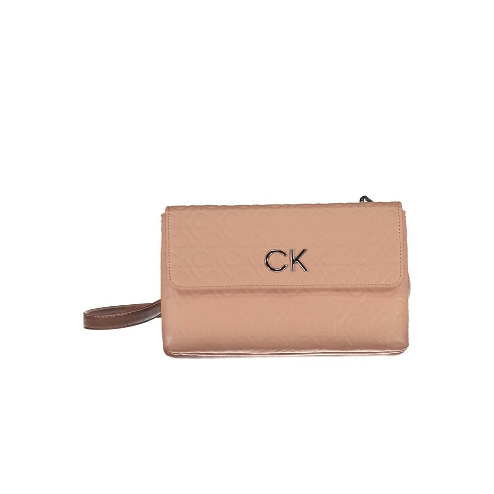 Geantă de mână Calvin Klein roz din poliester