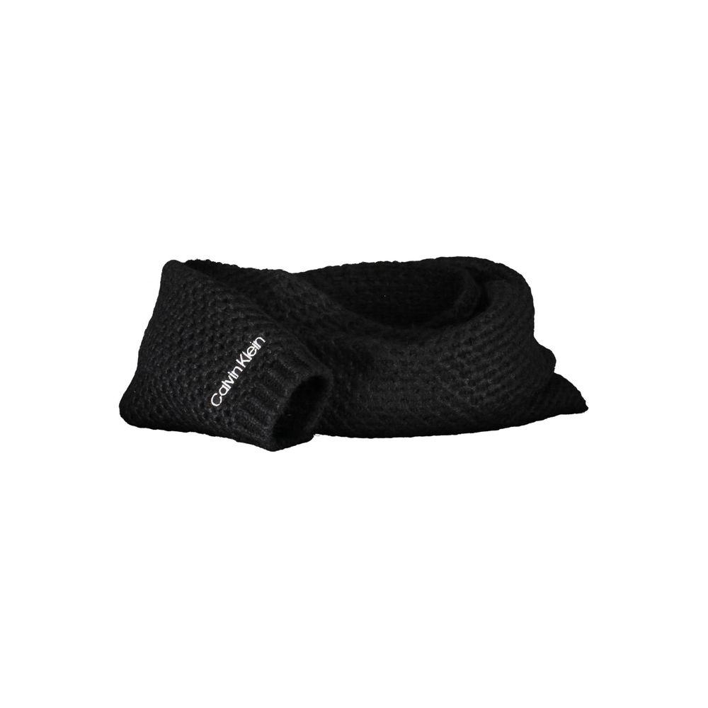 Calvin Klein – Schwarzer Schal aus Alpakawolle