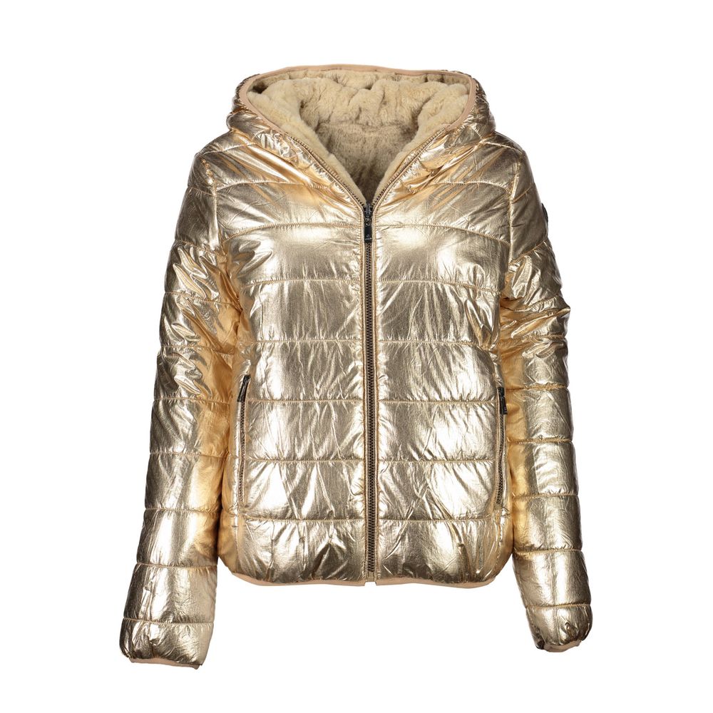 US POLO ASSN. Gold Nylon Jacken &amp; Mantel