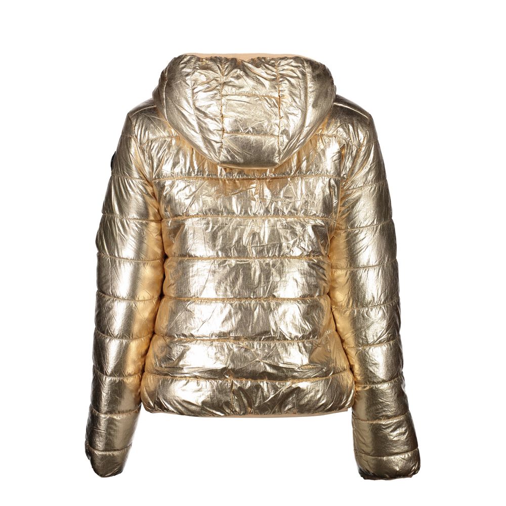 US POLO ASSN. Gold Nylon Jacken &amp; Mantel