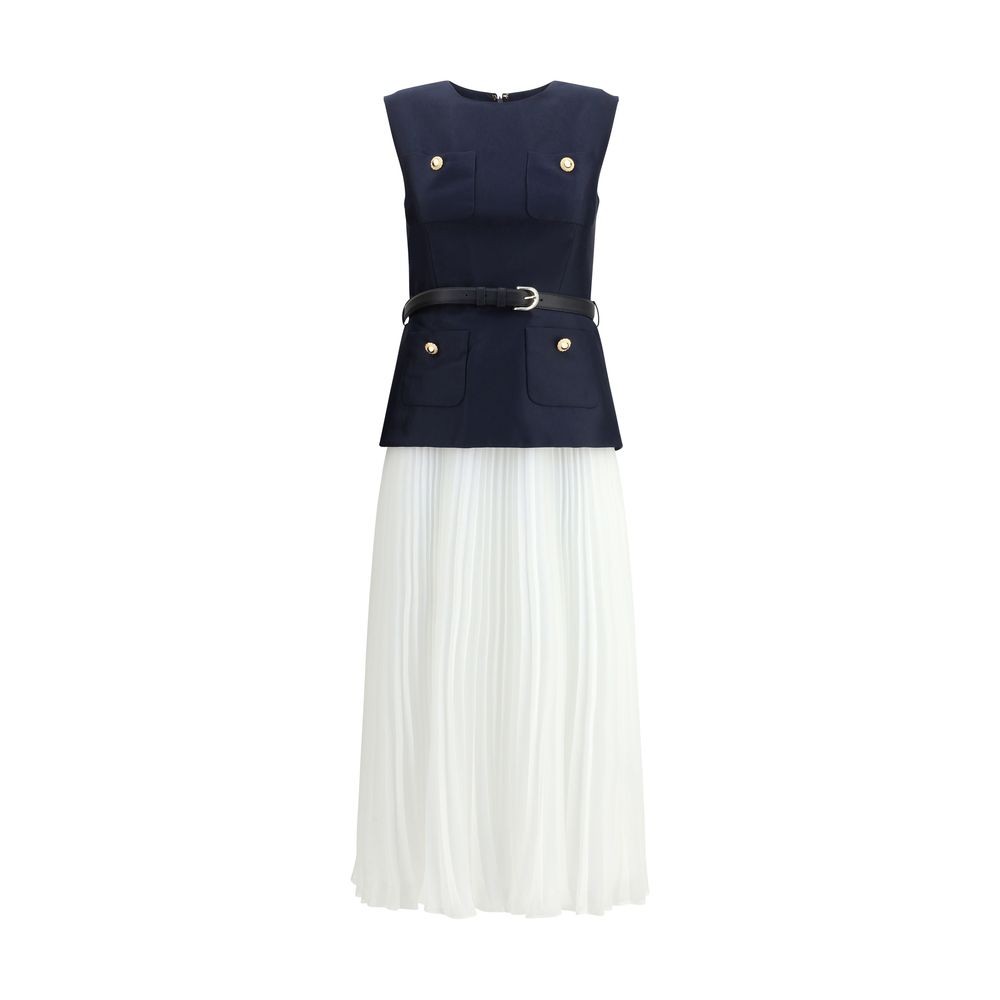 Self-Portrait Pleated midi Dress