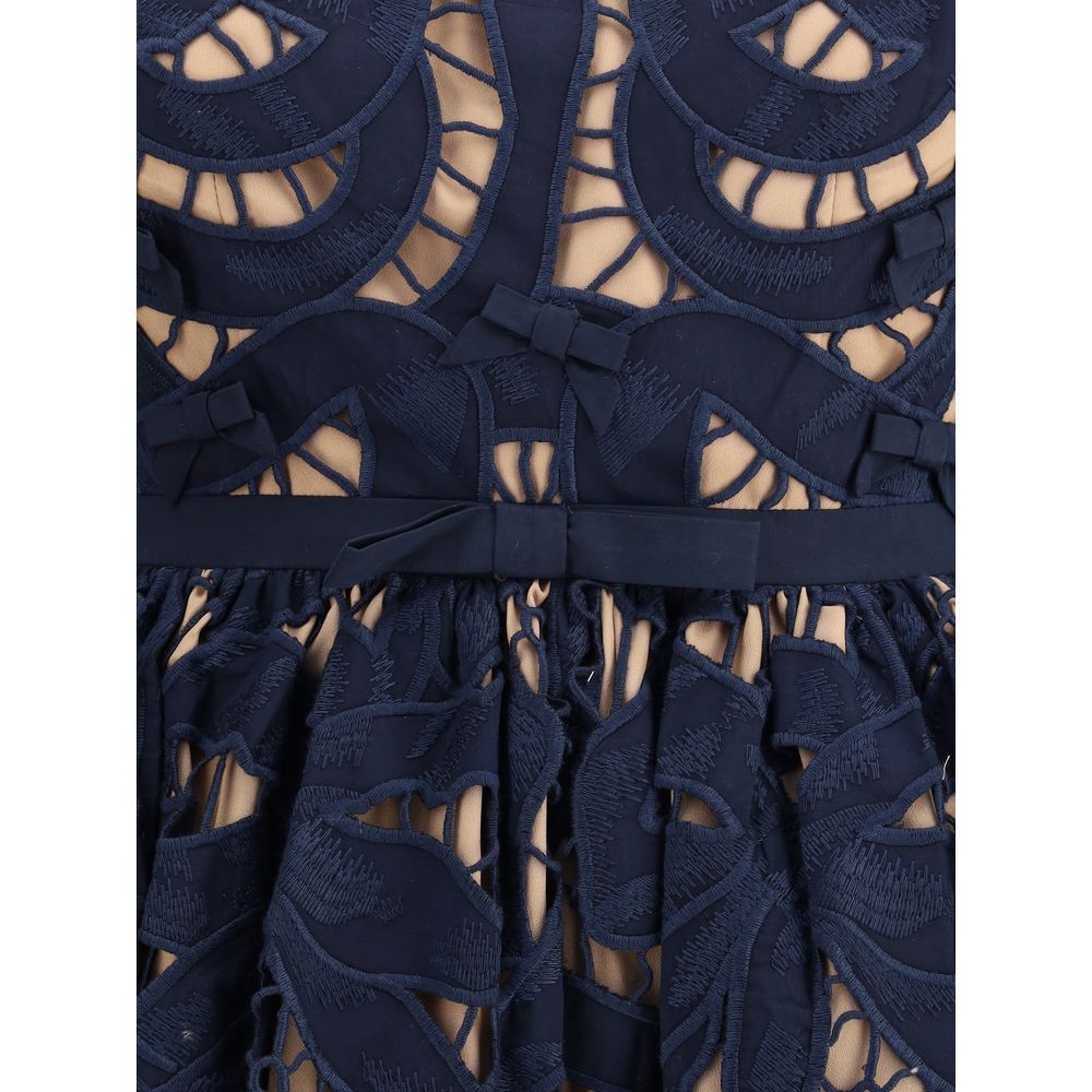 Self-Portrait Embroidered short Dress
