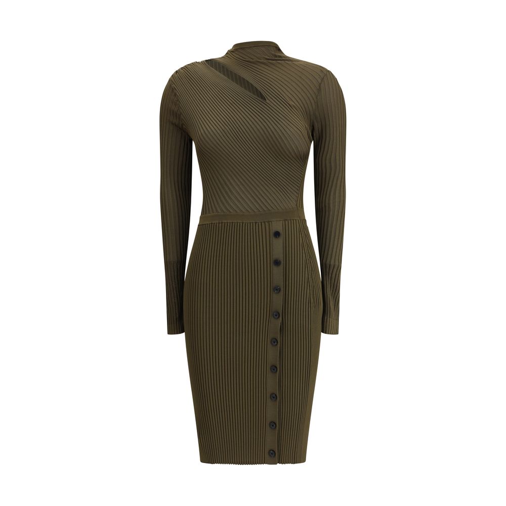 Self-Portrait Ribbed midi Dress