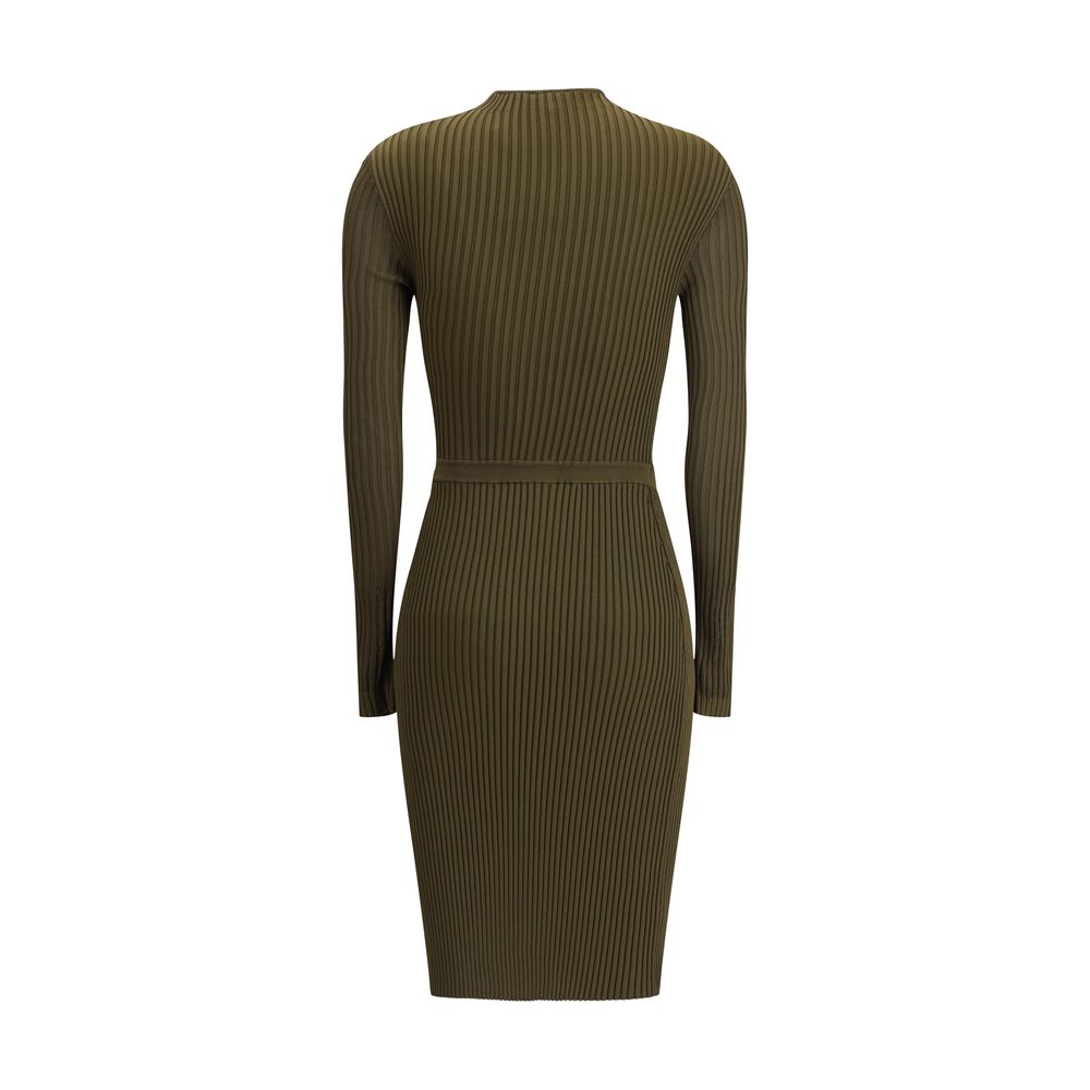 Self-Portrait Ribbed midi Dress