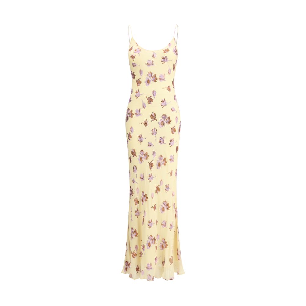 Langes Kleid mit Blumenmuster von Self-Portrait