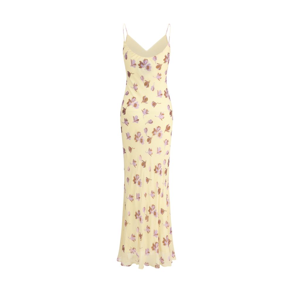 Langes Kleid mit Blumenmuster von Self-Portrait
