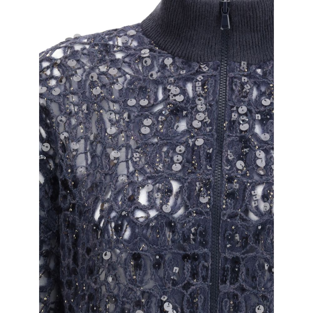 Brunello Cucinelli Pailletten-Cardigan