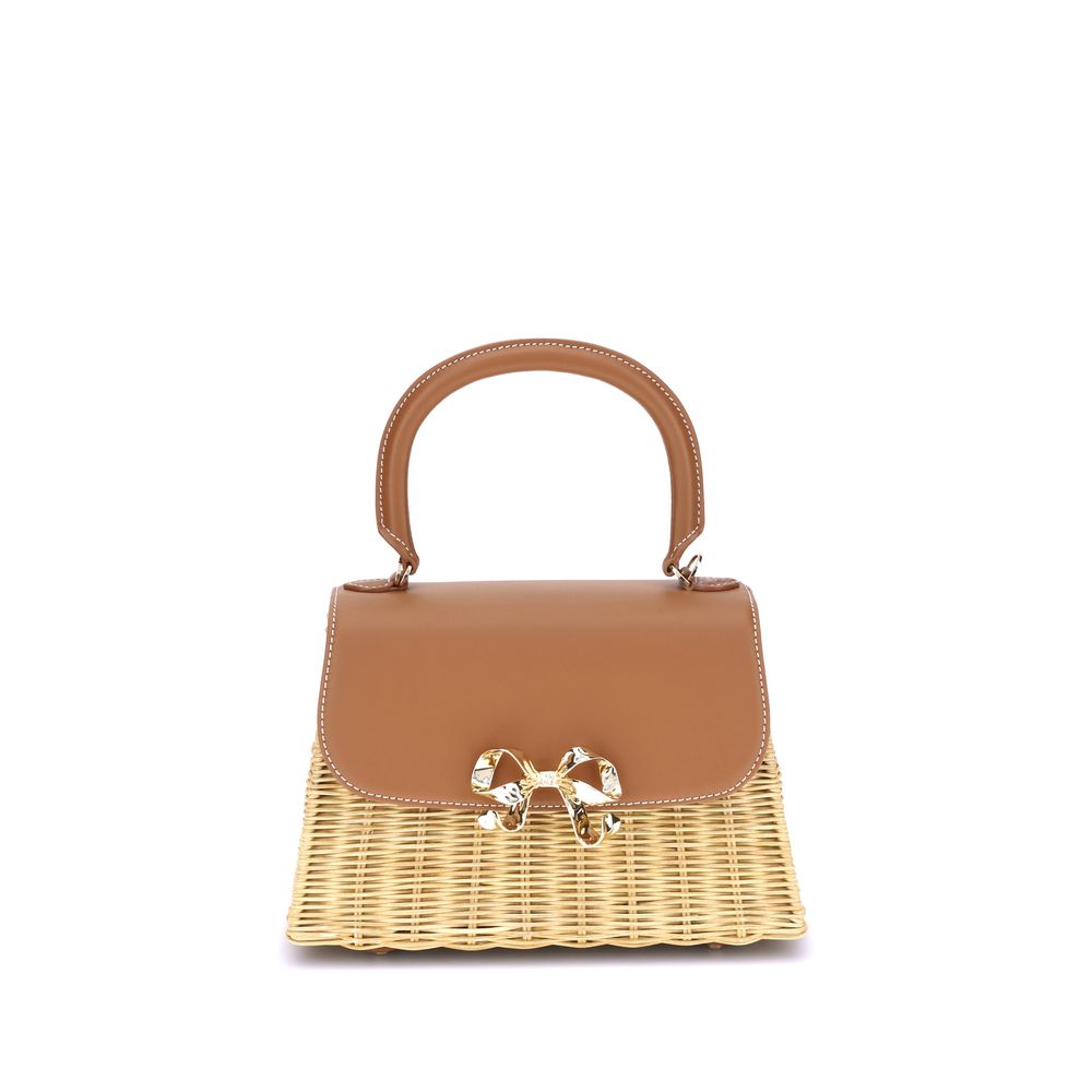 Self-Portrait Rattan Bow Handbag