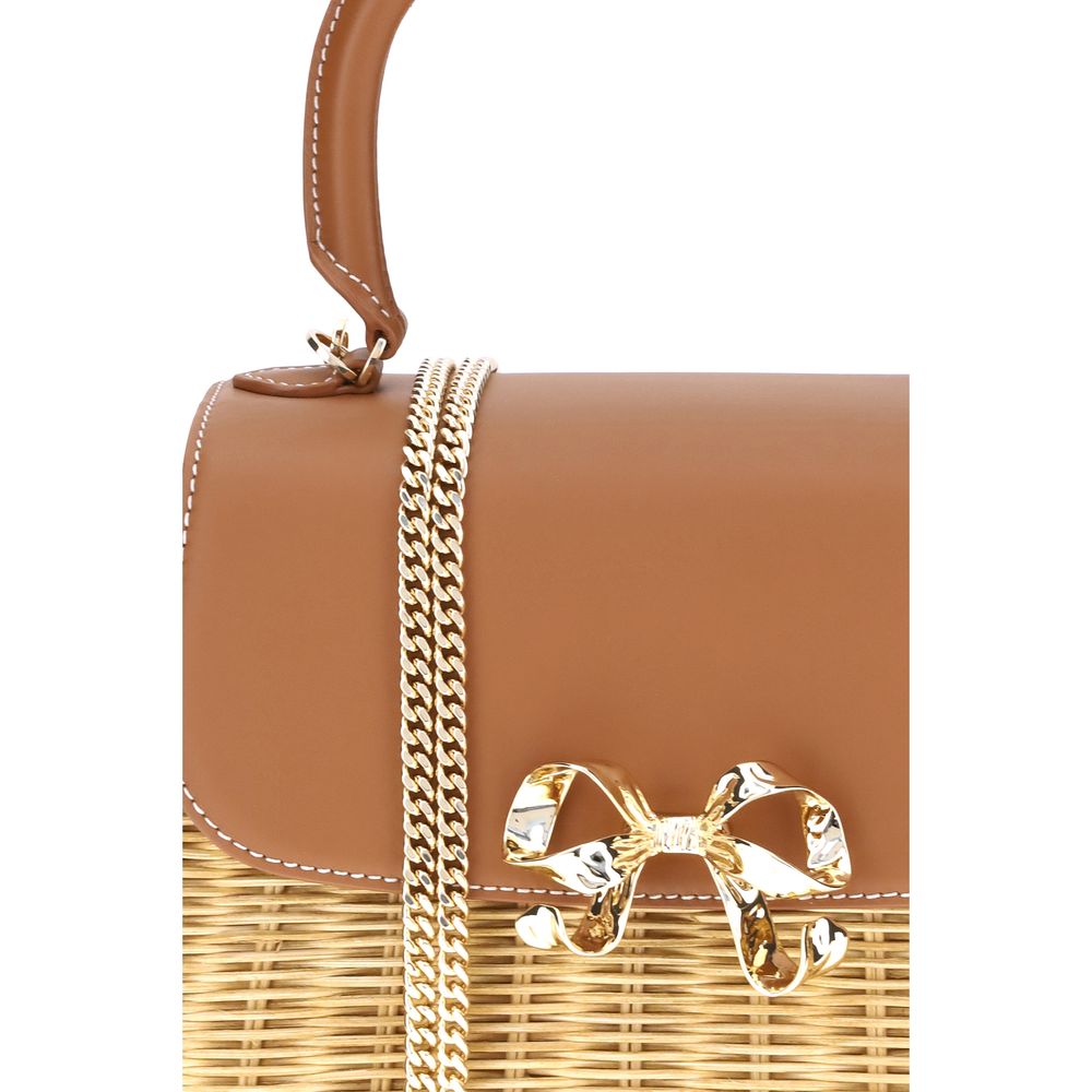 Self-Portrait Rattan Bow Handbag