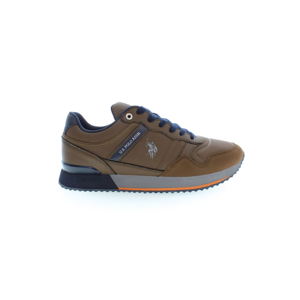 US POLO ASSN. Brauner Polyester-Sneaker