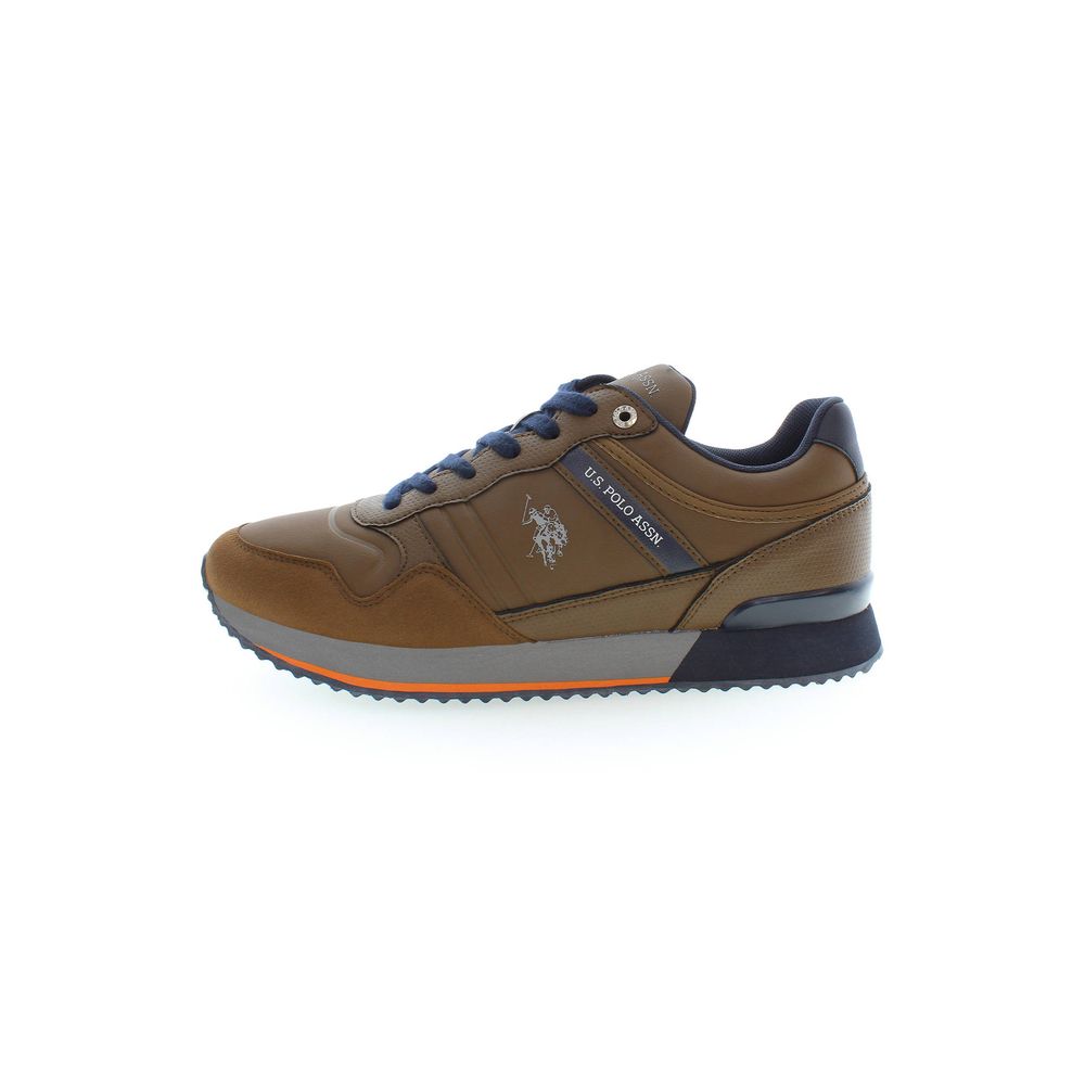 US POLO ASSN. Brauner Polyester-Sneaker