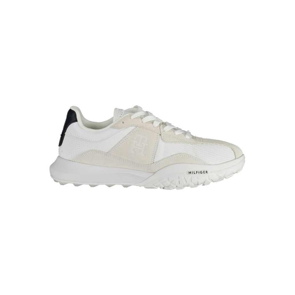Tommy Hilfiger – Weiße Polyester-Sneaker