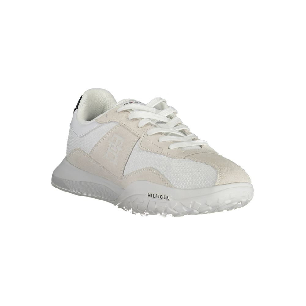 Tommy Hilfiger – Weiße Polyester-Sneaker