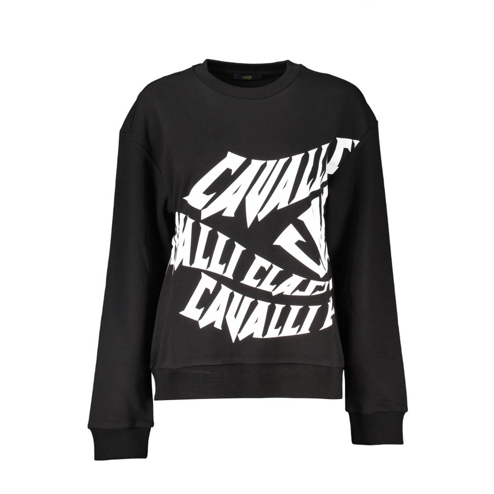 Cavalli Class Schwarzer Baumwollpullover