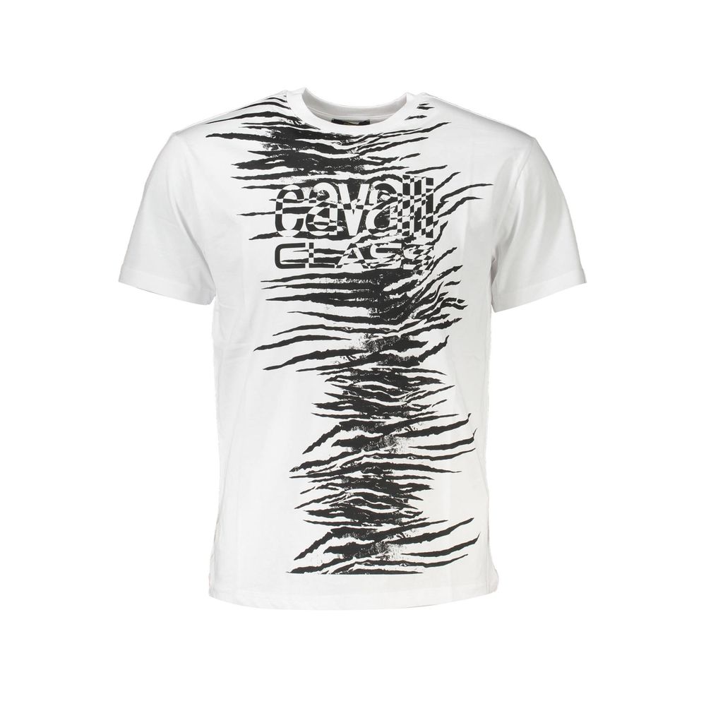 Weißes Baumwoll-T-Shirt der Cavalli Class