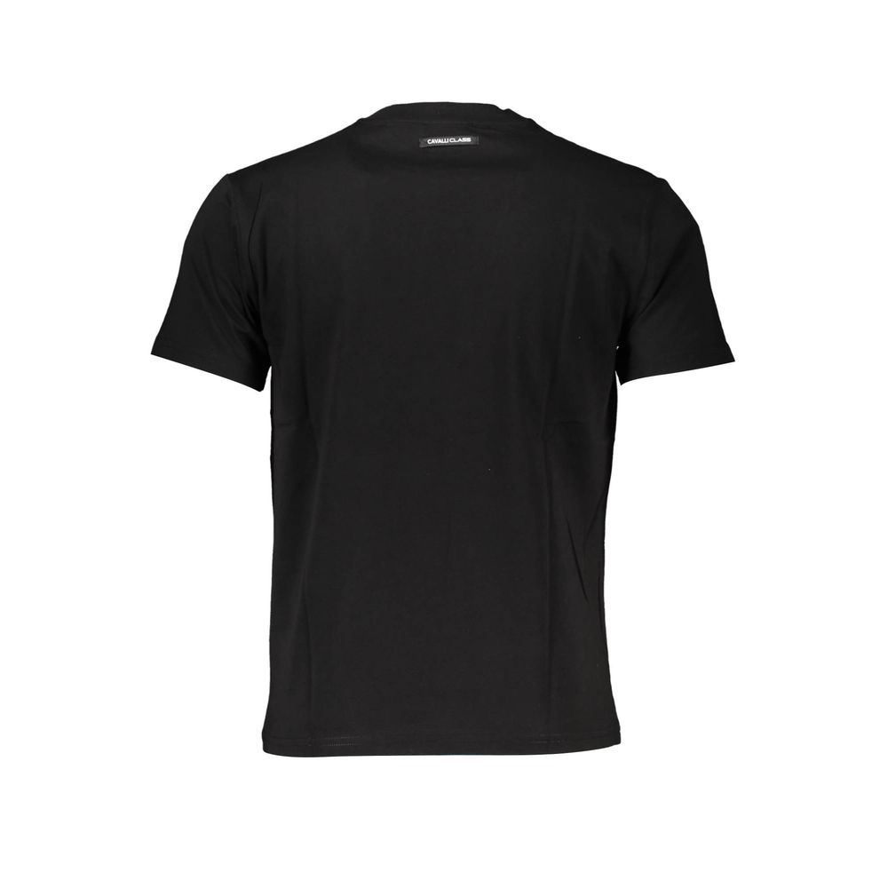 Schwarzes Baumwoll-T-Shirt der Cavalli Class