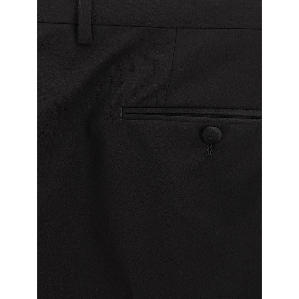 Dolce &amp; Gabbana Schwarze Jeans und Hose aus Wolle